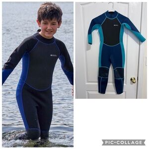 Mountain Warehouse Kids Full Wetsuit 2.5mm UPF50+ Neoprene Teal size 7-8 years